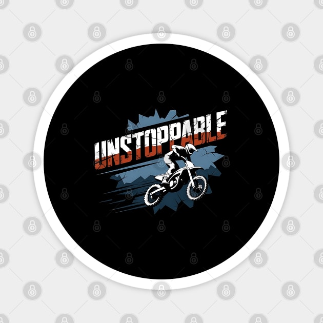 Unstoppable Motocross Magnet by Mara Bun